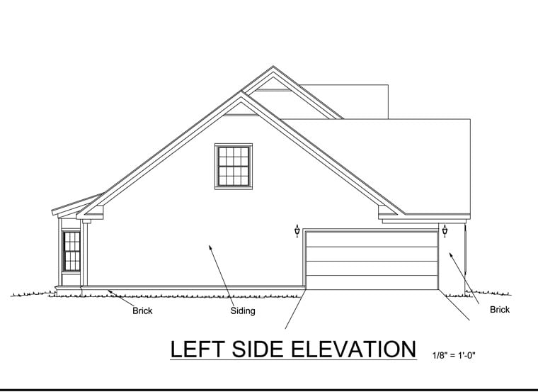 Country Plan with 2384 Sq. Ft., 4 Bedrooms, 3 Bathrooms, 2 Car Garage Picture 4