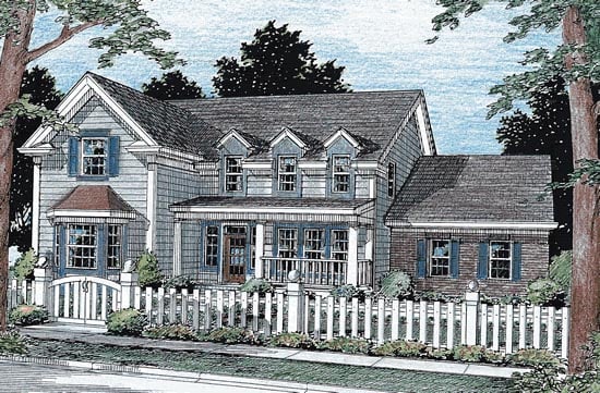 Plan 68446 | Southern Style with 4 Bed, 3 Bath, 2 Car Garage