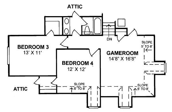 Cape Cod Traditional Level Two of Plan 68458