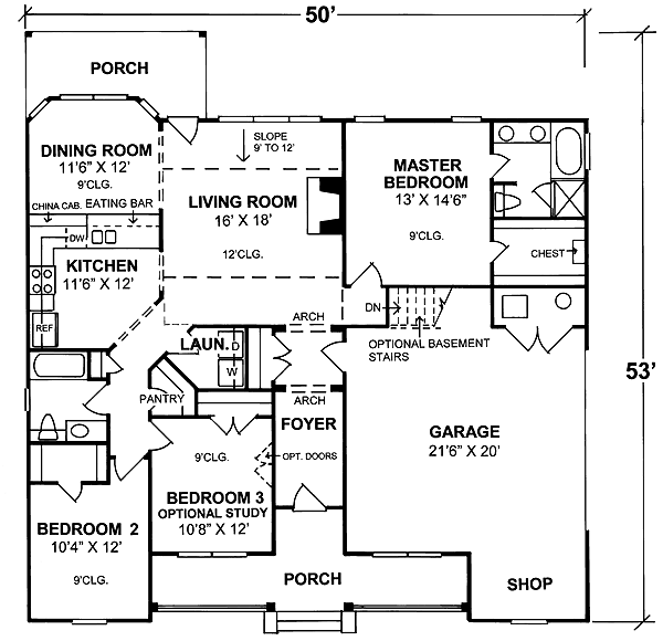 Country Traditional Level One of Plan 68461