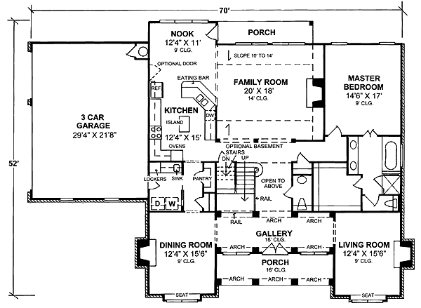 Colonial Southern Level One of Plan 68471