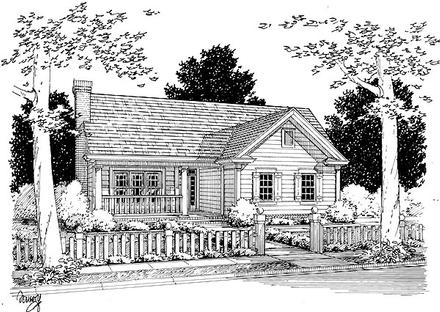 Country Elevation of Plan 68472