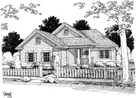Cottage Traditional Elevation of Plan 68487