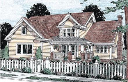 Farmhouse Elevation of Plan 68491