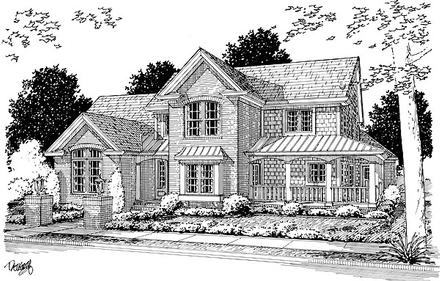 Country Farmhouse Elevation of Plan 68492