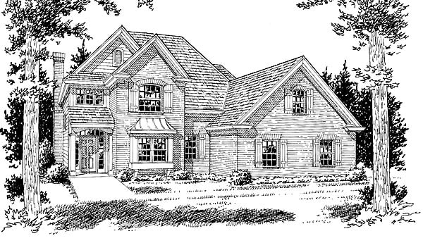 Plan 68517 | Traditional Style with 3 Bed, 3 Bath, 2 Car Garage