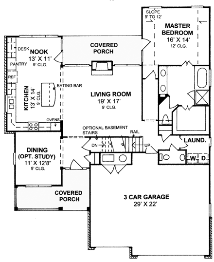 House Plan 68523 First Level Plan