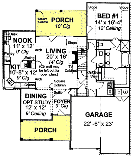 House Plan 68544 First Level Plan