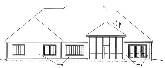 House Plan 68547 Rear Elevation