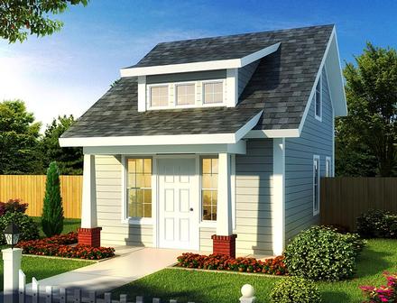 Contemporary Cottage Elevation of Plan 68573