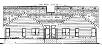 Traditional Rear Elevation of Plan 68713