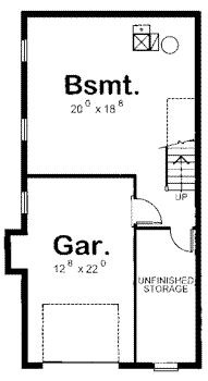 Country Narrow Lot Lower Level of Plan 68867