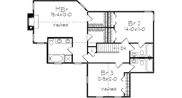 Country Farmhouse Southern Level Two of Plan 69006