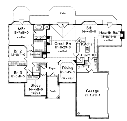 House Plan 69011 First Level Plan