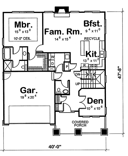 House Plan 69083 First Level Plan