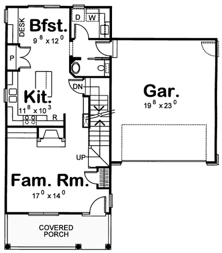 House Plan 69095 First Level Plan