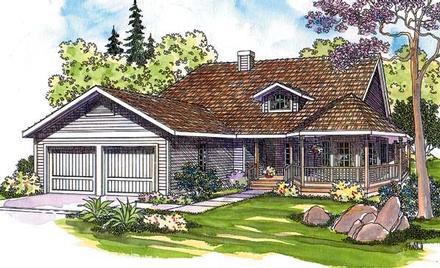 Country One-Story Southern Traditional Elevation of Plan 69104