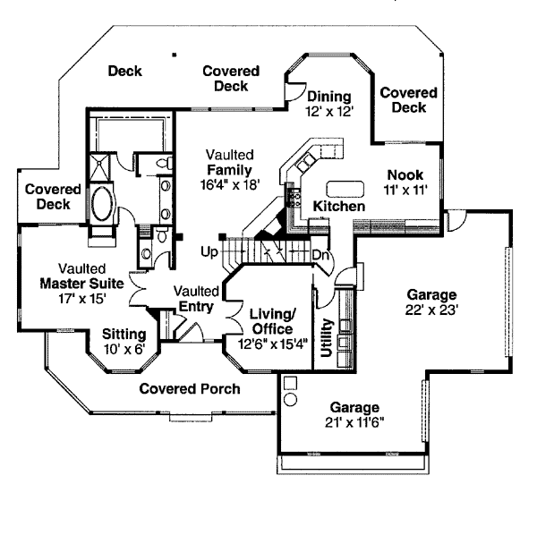 Country Traditional Level One of Plan 69106