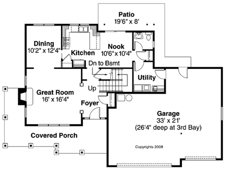 House Plan 69113 First Level Plan