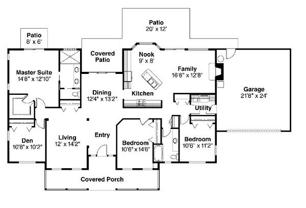 Country Ranch Level One of Plan 69115