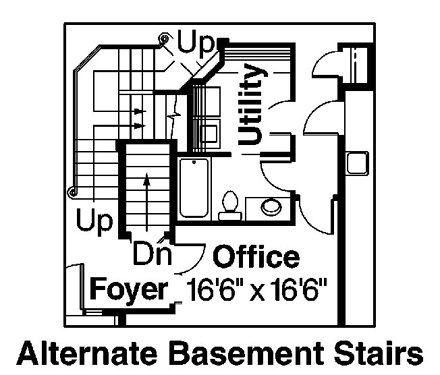 Contemporary Craftsman Traditional Alternate Level One of Plan 69121