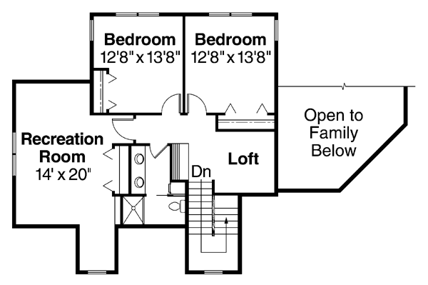 Traditional Tudor Level Two of Plan 69133