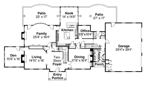 Colonial Southern Level One of Plan 69134
