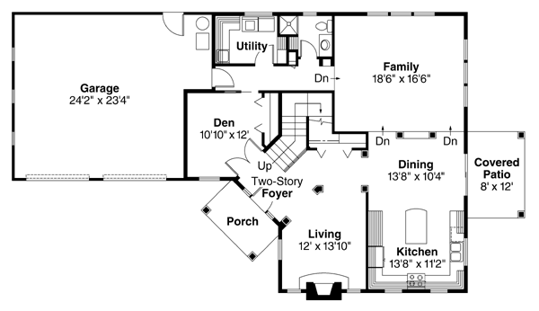 Contemporary Level One of Plan 69135