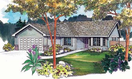 One-Story Ranch Traditional Elevation of Plan 69139