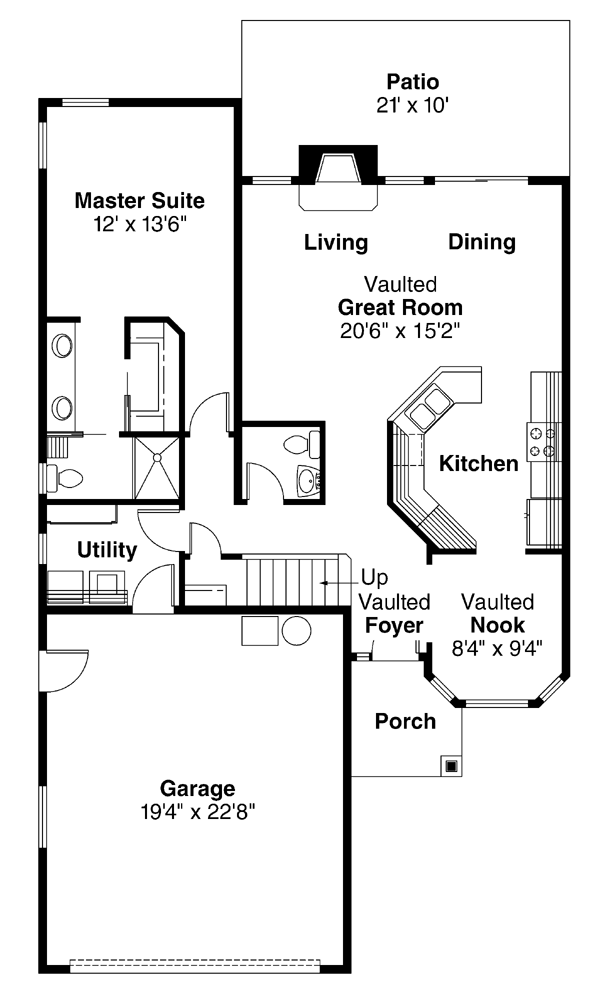 Contemporary Traditional Level One of Plan 69142