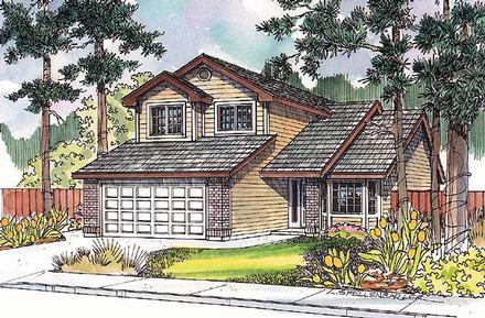 Contemporary Traditional Elevation of Plan 69142