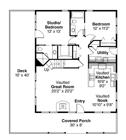 House Plan 69144 First Level Plan