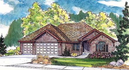 European One-Story Traditional Elevation of Plan 69146