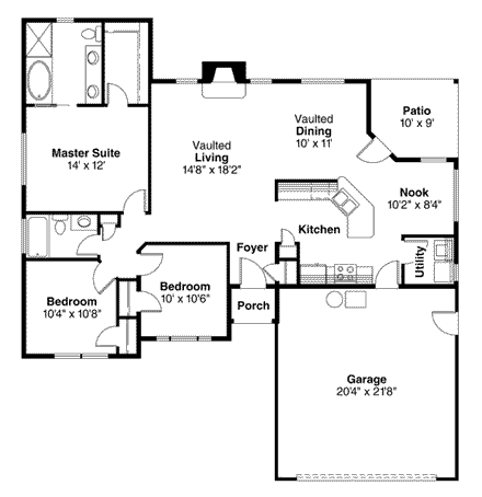 House Plan 69147 First Level Plan