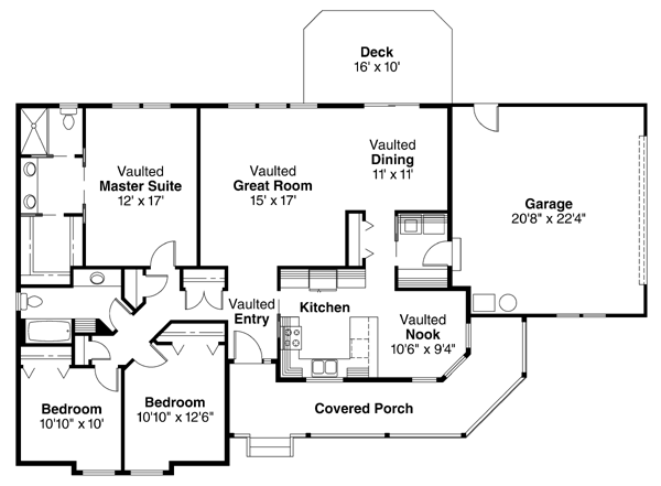 Country One-Story Level One of Plan 69149