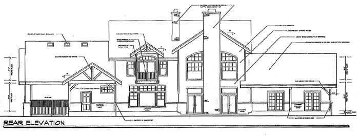 Country Traditional Rear Elevation of Plan 69151