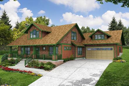 Bungalow Cape Cod Country Elevation of Plan 69154