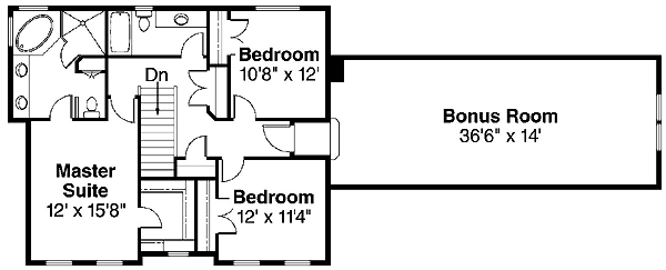 Country Farmhouse Southern Level Two of Plan 69155