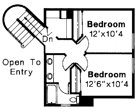 House Plan 69159 Second Level Plan