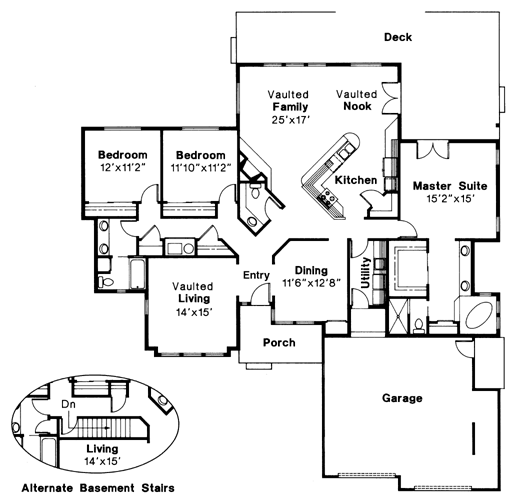 One-Story Southwest Traditional Level One of Plan 69160