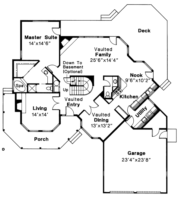 Country Farmhouse Level One of Plan 69162