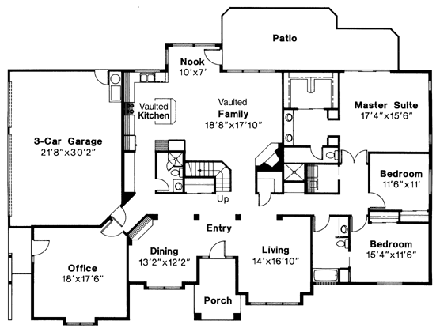 House Plan 69164 First Level Plan