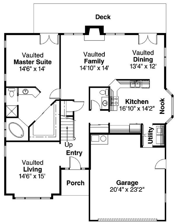 Contemporary Cottage Country Traditional Level One of Plan 69167