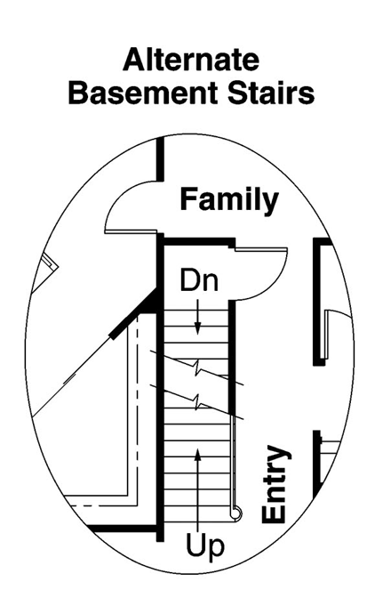 Contemporary Cottage Country Traditional Alternate Level One of Plan 69167