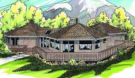 House Plan 69169 Elevation