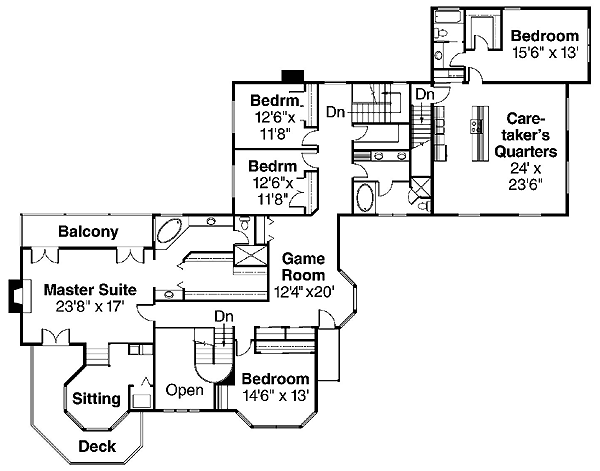 Farmhouse Victorian Level Two of Plan 69174