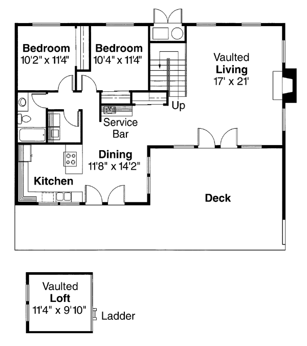 Contemporary Level One of Plan 69180