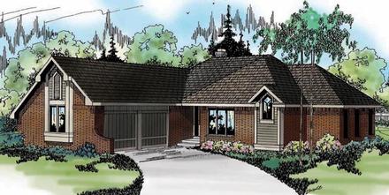 Contemporary One-Story Elevation of Plan 69181