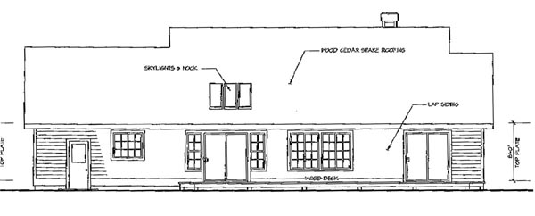 Country Rear Elevation of Plan 69189