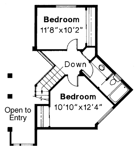 House Plan 69194 Second Level Plan